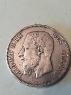 5 frank zilver leopold 2 prachtige munt 1871, Monnaie en vrac, Argent, Enlèvement, Argent