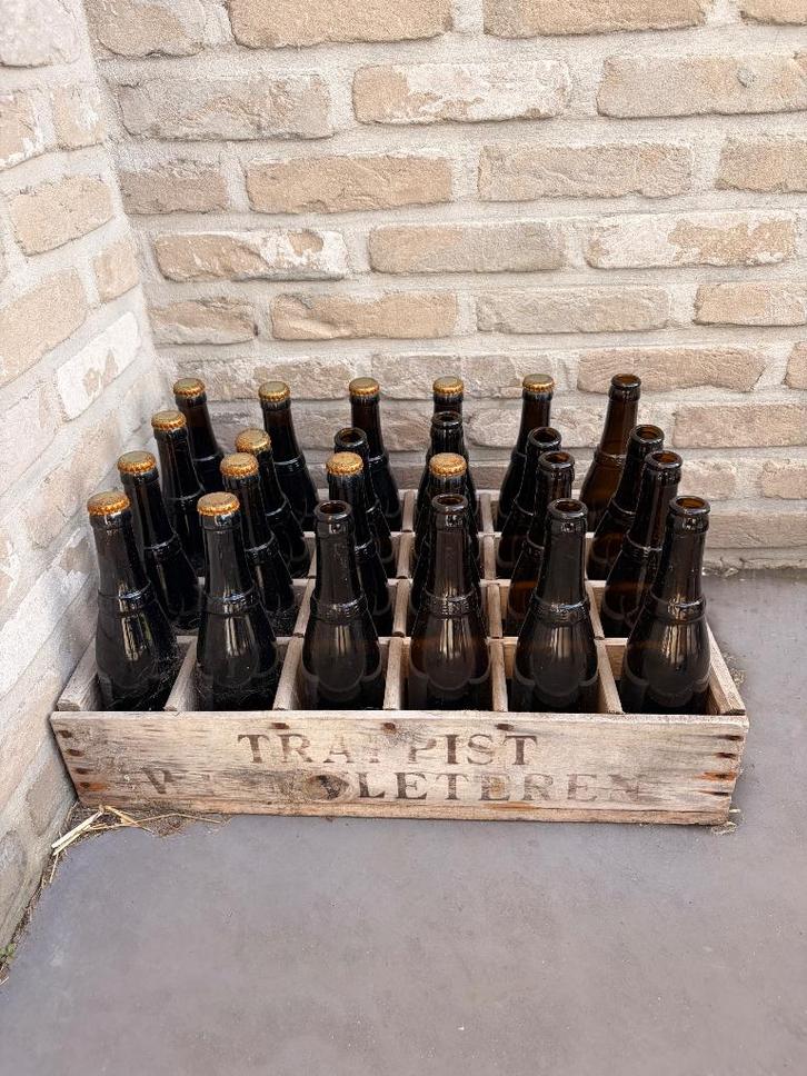 Westvleteren krat met 24 flessen (13 vol + 11 leeg), Verzamelen, Biermerken, Gebruikt, Flesje(s), Overige merken, Ophalen