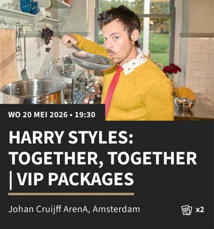 Harry styles tickets te koop!!, Tickets & Billets, Événements & Festivals, Deux personnes