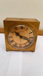 Horloge de bureau française lourde en laiton 8 jours mechan., Antiquités & Art, Enlèvement