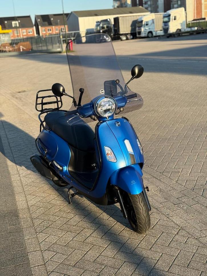 SYM Fiddle IV 2022 | 520 km | Matblauw | Nieuwstaat, Fietsen en Brommers, Scooters | SYM, Nieuw, Fiddle, Klasse A (25 km/u), Benzine