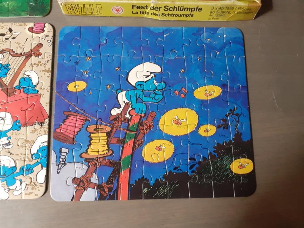 Lot d'anciennes figurines, Schtroumpf / Schlümpf / Smurf, vintage