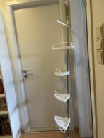 SONGMICS Telescopische Doucherek, Huis en Inrichting, Badkamer | Badtextiel en Accessoires, Ophalen, Zo goed als nieuw, Wit, Handdoekenrek