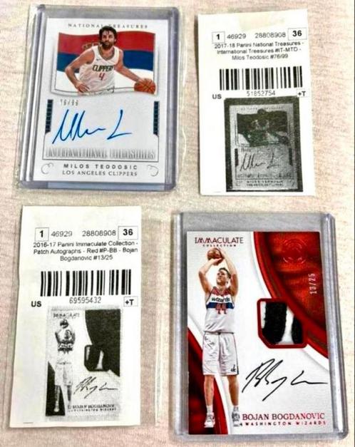 2x panini basketbal kaart met handtekening 2016-17 / 2017-18, Verzamelen, Sportartikelen en Voetbal, Spelerskaart, Ophalen of Verzenden