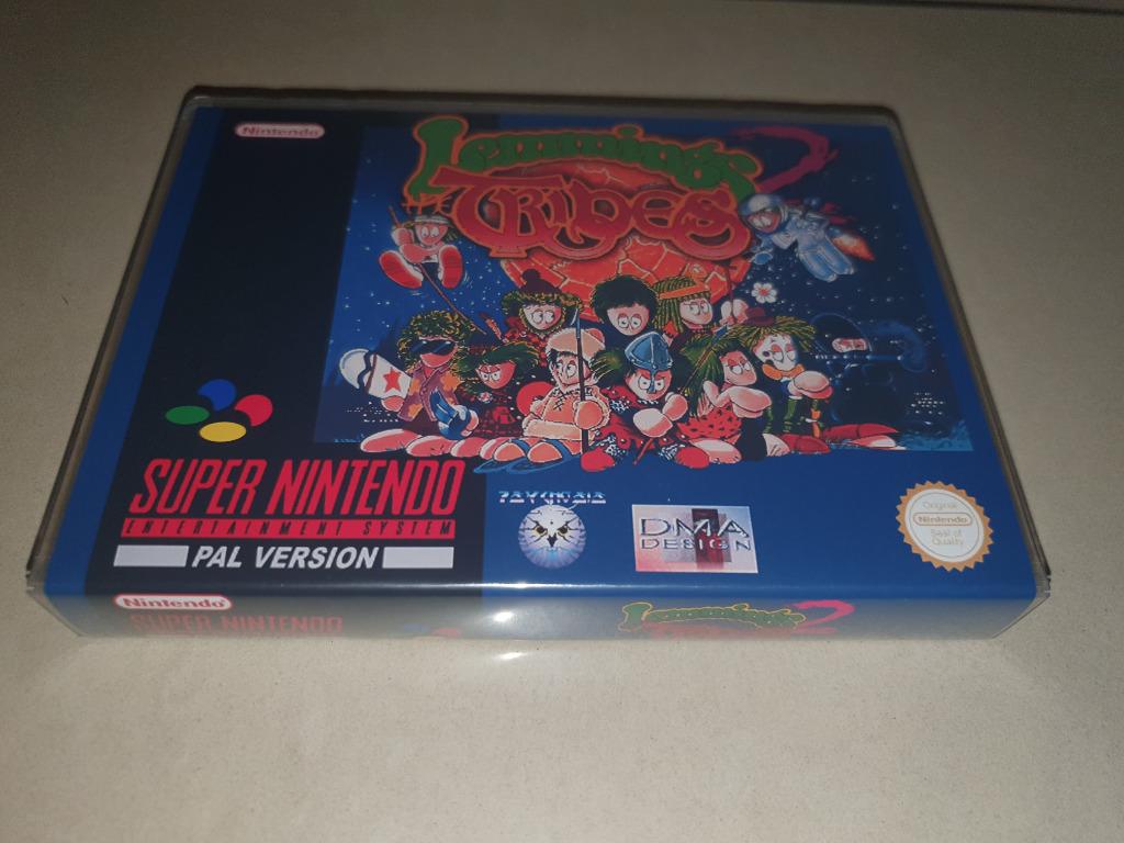 Lemmings 2 The Tribes SNES Game Case, Games en Spelcomputers, Games | Nintendo Super NES, Zo goed als nieuw, Verzenden