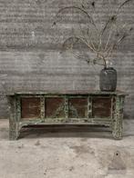 Indiaas dressoir met pauwen, ambacht, erfgoed en karakter, Antiek en Kunst, Curiosa en Brocante, Ophalen of Verzenden