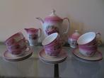 Antiek roze thee servies - koffie servies, Ophalen of Verzenden