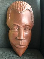 Groot, authentiek handgesneden Afrikaans masker in hardhout, Ophalen of Verzenden
