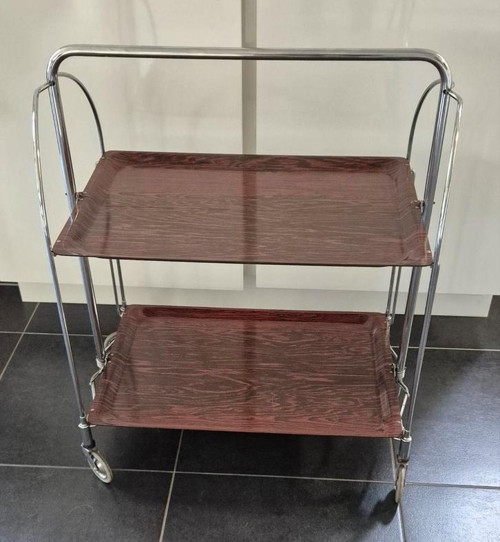 Serveerwagen Gerlinol/ontwerper Bremshey jaren 50/60, Verzamelen, Retro, Ophalen