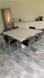 massief eiken tafel, Huis en Inrichting, Ophalen, Gebruikt, Vijf personen of meer, 100 tot 150 cm