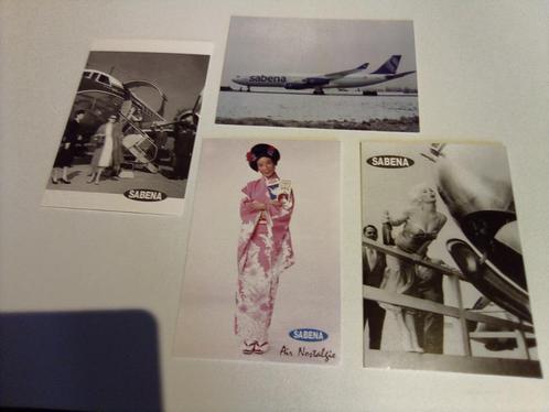 Postkaarten SABENA - Set van 4, Verzamelen, Sabenasouvenirs, Nieuw, Ophalen of Verzenden