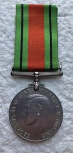 Medaille, The Defence Medal 1939-45, Groot-Brittannië, WOII, Ophalen of Verzenden, Landmacht, Lintje, Medaille of Wings