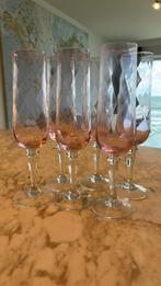 Zes roze chaampagne cava glazen flutes handmade quality Ikea, Ophalen, Glas of Glazen, Nieuw, Glas
