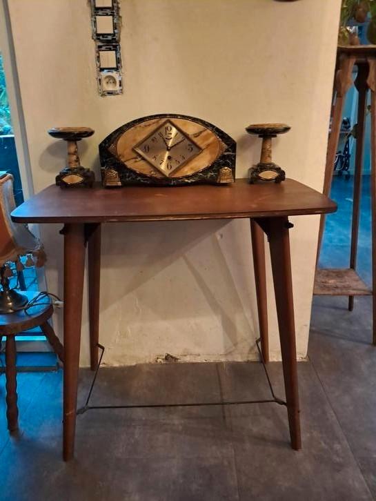 Vintage klein bureau/console uit de jaren 50/60 - Compass Fe, Antiek en Kunst, Antiek | Meubels | Tafels, Ophalen