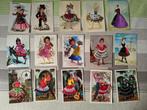 vintage 40 geborduurde postkaarten ansichtkaarten, Ophalen of Verzenden, Spanje