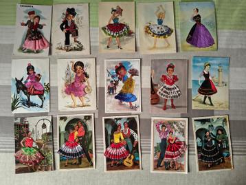 40 cartes postales brodées, Enlèvement ou Envoi, Espagne