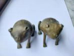 2 Vintage messing kikkers uit Togo Afrika, Ophalen of Verzenden