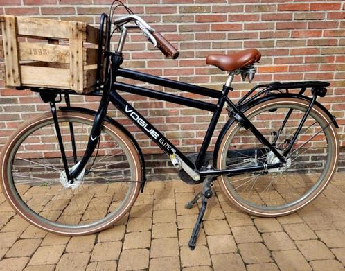 Herenfiets mat zwart - Vogue Elite plus (incl houten kist!), Fietsen en Brommers, Fietsen | Heren | Herenfietsen, Gebruikt, Overige merken