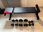 Domyos fitness bank + halters en gewichten, Sport en Fitness, Ophalen, Zo goed als nieuw
