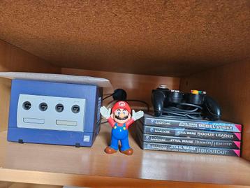 Console Nintendo Gamecube crackée avec 4 jeux Star Wars, Enlèvement ou Envoi, Comme neuf