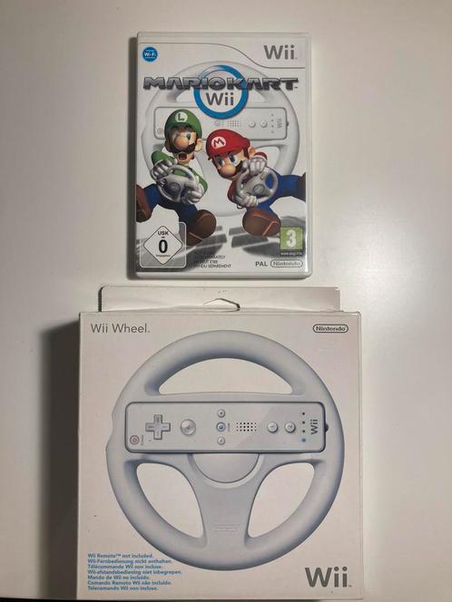 Mario Kart Wii Game Nintendo Mariokart Spel Jeu Wheel Wiel, Games en Spelcomputers, Games | Nintendo Wii, Zo goed als nieuw, Racen en Vliegen