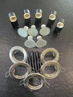 15 Inbouwspots koud licht, Huis en Inrichting, Lampen | Spots, Ophalen, Led, Metaal of Aluminium, Zo goed als nieuw