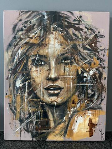 Origineel schilderij met dikke randen Mk Art beschikbaar voor biedingen