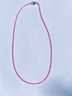 Mooie ketting met roze kraaltjes. 50cm, Handtassen en Accessoires, Kettingen, Ophalen of Verzenden, Nieuw, Roze, Overige materialen