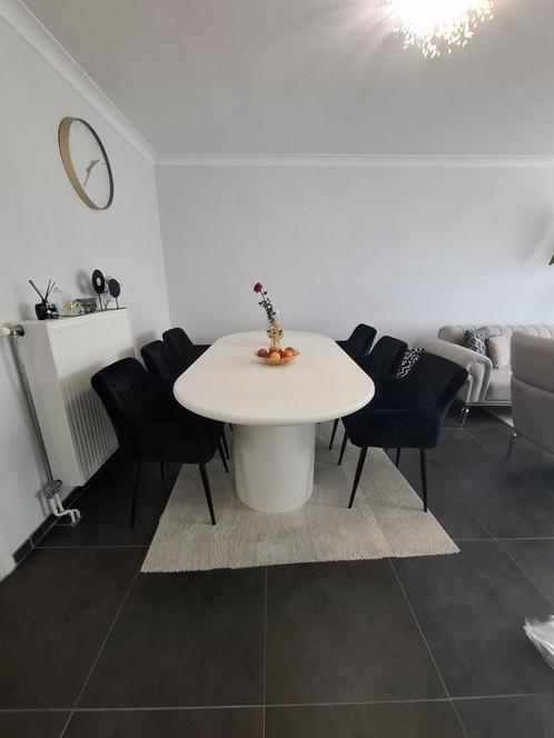 Moderne abstracte salontafel met 6x stoelen, Huis en Inrichting, Tafels | Eettafels, 100 tot 150 cm, 200 cm of meer, Vijf personen of meer