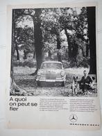 Mercedes - publicité papier - 1963, Collections, Marques & Objets publicitaires, Autres types, Utilisé, Enlèvement ou Envoi