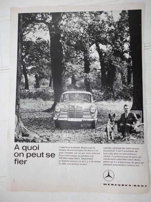 Mercedes - publicité papier - 1963, Collections, Marques & Objets publicitaires, Utilisé, Autres types, Enlèvement ou Envoi