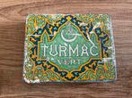 Ancienne boîte à cigarettes TURMAC Vert, Collections, Boîte en métal, Autres marques, Utilisé, Enlèvement ou Envoi, Autre
