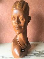 Paire de bustes africains en bois, Enlèvement ou Envoi