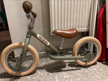 Trybike steel 2-in-1 loopfiets vintage groen mat - bruin, Ophalen, Gebruikt, Loopfiets