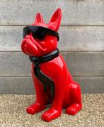 Tuinbeeld Franse Bulldog bril H120cm, Tuin en Terras, Ophalen, Nieuw, Overige materialen, Dierenbeeld