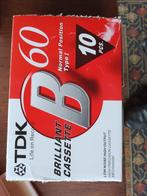 tdk b 60 cassette bandjes 10x, 2 t/m 25 bandjes, Ophalen of Verzenden, Met bewaardoos, rek of koffer, Nieuw in verpakking