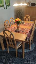 Eettafel met 6 stoelen, Huis en Inrichting, Complete eetkamers, Ophalen, Zo goed als nieuw