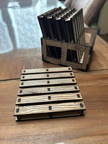 Pallets onderleggers met houder beschikbaar voor biedingen