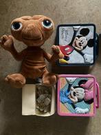 Oude mini and Mickey mouse tin met E.T. speelgoed, Verzamelen, Ophalen of Verzenden