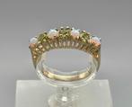 Bague vintage en opale et péridot en or. 2025/631., Bijoux, Sacs & Beauté, Bagues, Comme neuf, Or, Vert, 17 à 18