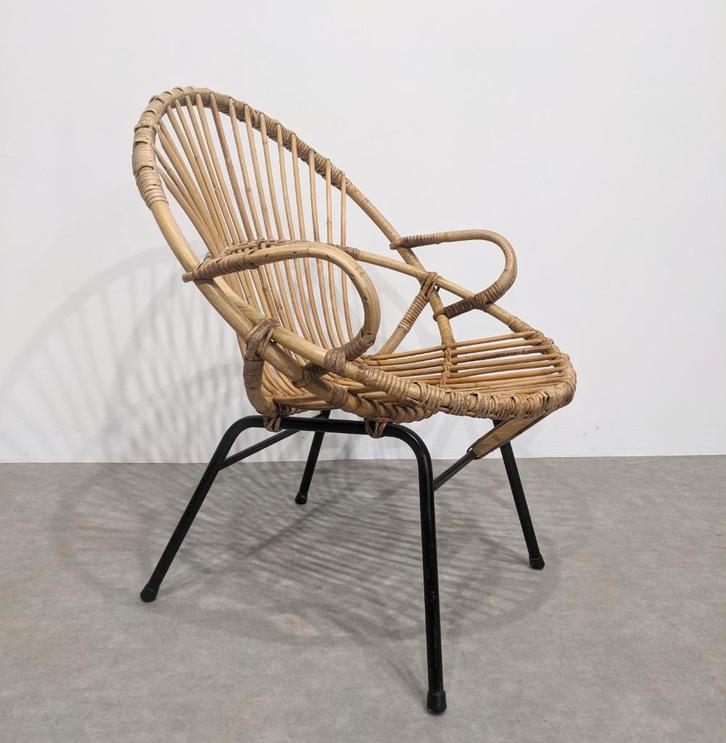 Vintage zitje van bamboe, Antiek en Kunst, Antiek | Meubels | Stoelen en Sofa's, Ophalen