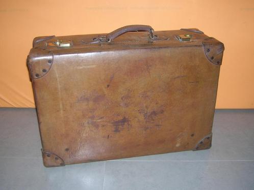 Vintage lederen reiskoffer, Verzamelen, Retro, Overige typen, Ophalen