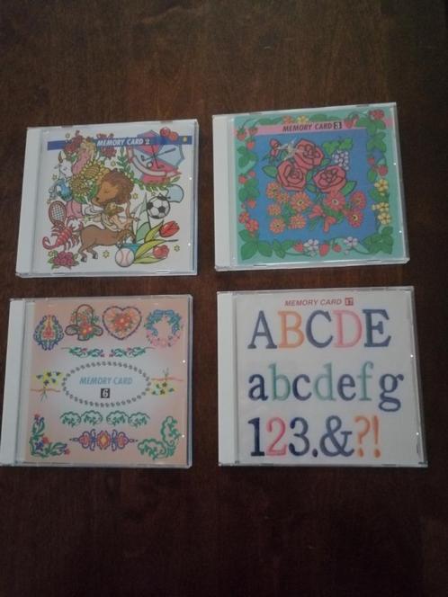 JANOME MEMORYCRAFT 8000  "4 BORDUURKAARTEN", Hobby en Vrije tijd, Naaimachines en Toebehoren, Zo goed als nieuw, Accessoires, Janome