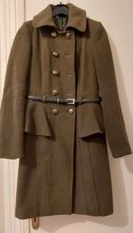 Beau manteau long avec ceinture, Vert, Taille 36 (S), Porté, Enlèvement ou Envoi