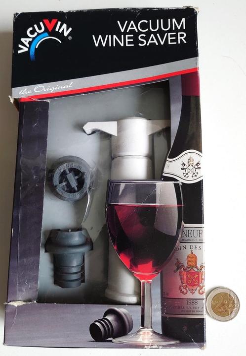 ② Vacuvin : Economiseur de vin sous vide avec 2 bouchons - NEU — Vins —  2ememain