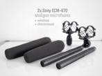 2x Sony ECM-670 Shotgun microfoons + stand, Gebruikt, Ophalen