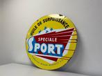 Speciale Sport emaille reclamebord, Verzamelen, Reclamebord, Gebruikt, Ophalen of Verzenden