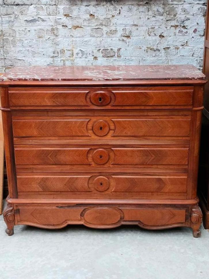 Commode Louis Phillipe, Maison & Meubles, Armoires | Commodes, Comme neuf, 100 à 150 cm, 100 à 150 cm, 50 à 75 cm, Chêne, Autres essences de bois