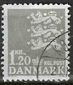 Denemarken 1962/1965 - Yvert 407 - Wapenschild Leeuwen (ST), Timbres & Monnaies, Timbres | Europe | Scandinavie, Danemark, Affranchi