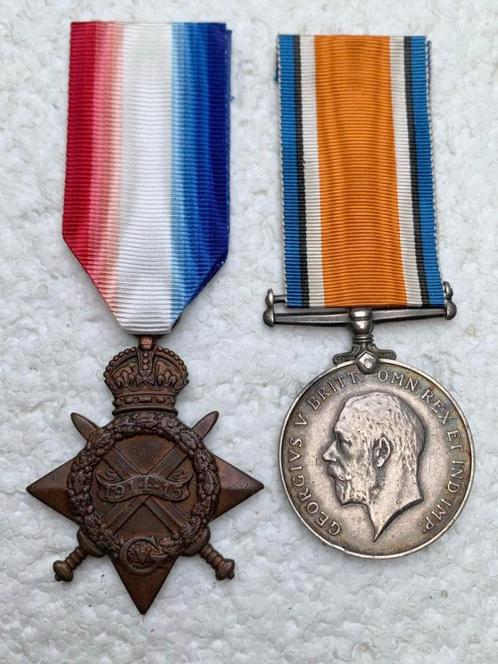 Medaille, Groot-Brittannië SET 1914-15 Star + War medal, WO1, Verzamelen, Militaria | Algemeen, Landmacht, Lintje, Medaille of Wings